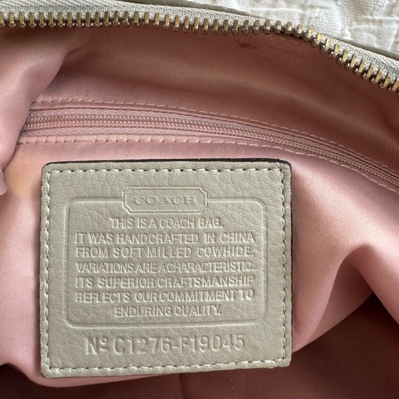 Coach Gray Pebbled Leather Penelope Shoulder & Crossbody Bag - Picture 16 of 17